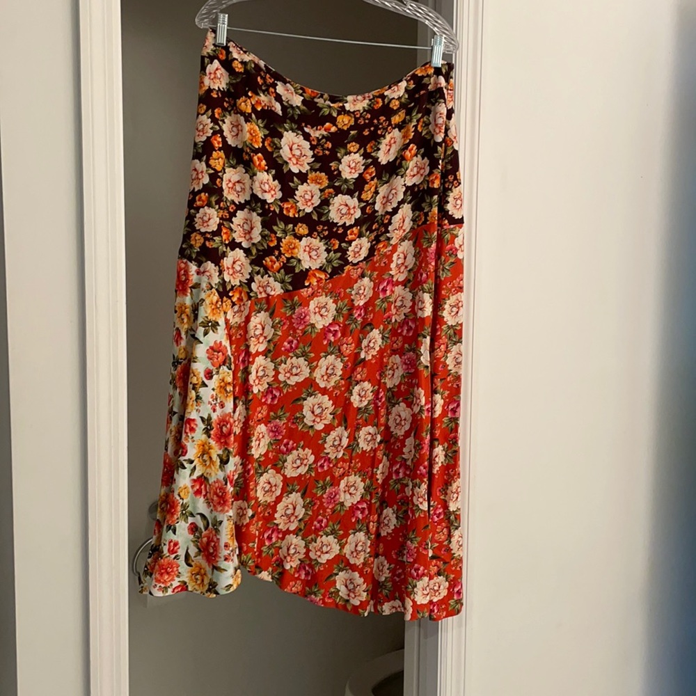 Farm Rio for Anthropologie midi skirt